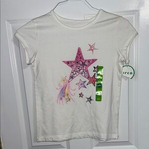 White Star Print Kids T-Shirt